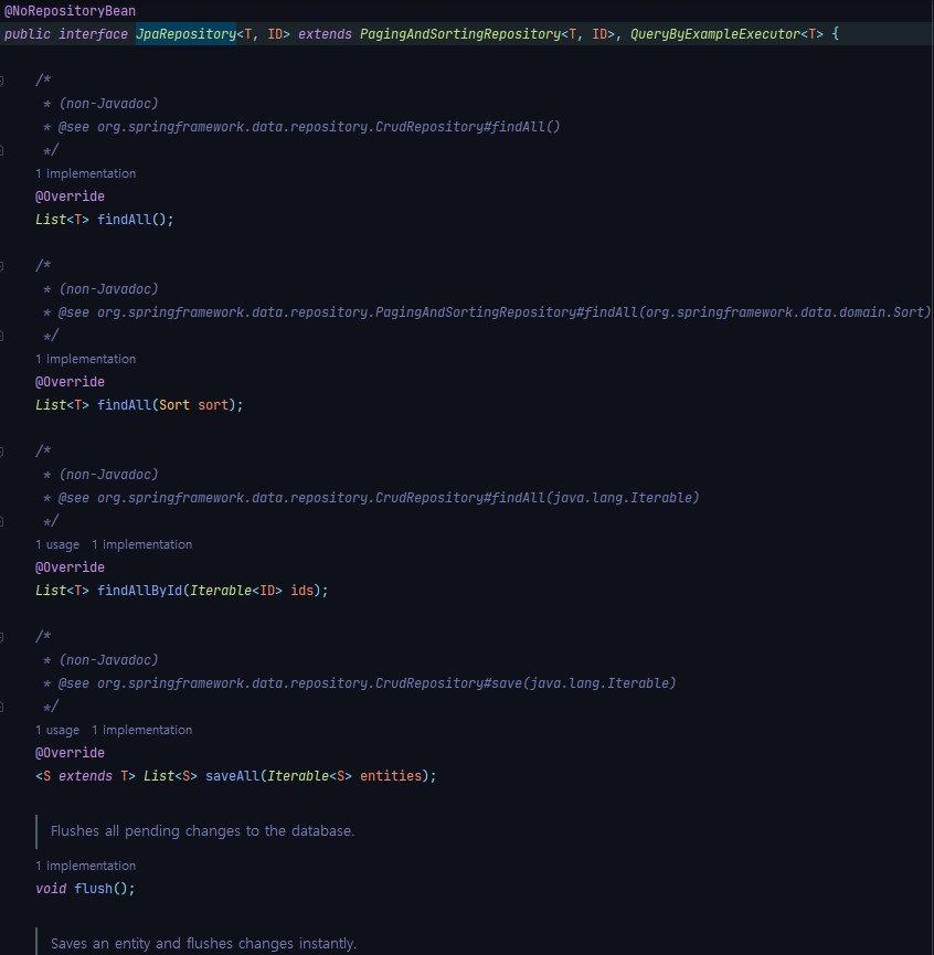 JPA와 레포지토리